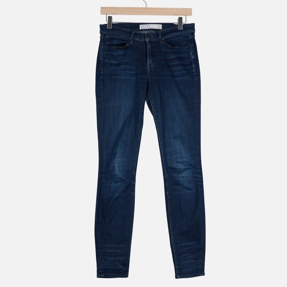 AYR Skinny Jeans Women 26 Dark Indigo Blue Stretch Denim Made in LA 28 Inseam